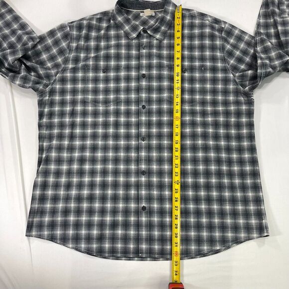 Carbon 2‎ Cobalt Men's XXL Plaid Button Up Long Sleeve Shirt Cotton Southwestern - Picture 6 of 7
